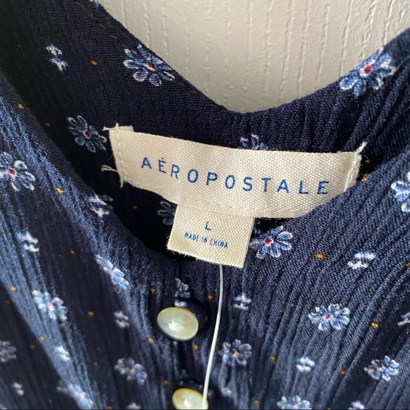 Aeropostale V-Neck Smocked Fit and Flare Dress - Picture 4 of 7